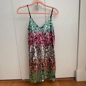 ERAS TOUR taylor swift multicolor sequin dress